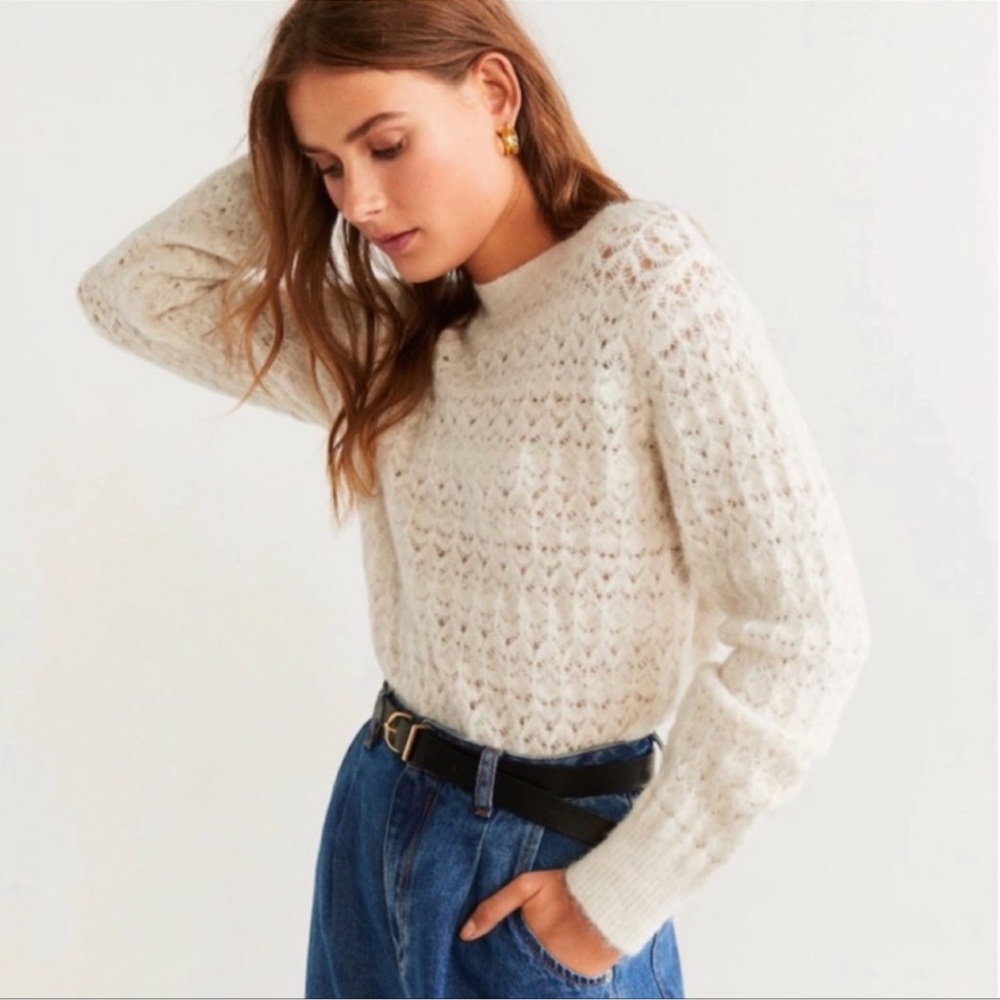 Mango Crochet Sweater View 3